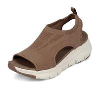 Riyueyi Sandali Donna Estivi 2021 Washable Slingback Ortopedico Slide Sandali Sportivi Mesh Morbida Suola Fashion Scarpe da Donna Sandali Lavabili Estivi per Le Donne,Marrone,US7/EU38