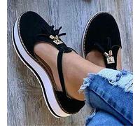 Riyueyi Sandali Donna Estivi Piattaforma Tacco Eleganti Comode Moda Estate Chiuse Davanti Elegante Nappa Platform Sandalo Scarpe,Nero,42