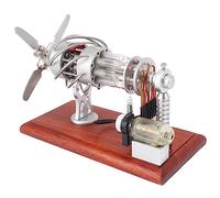 RIZGHWOY 16 Cilindri Modello di Motori a Maglie di Calore Stirling Modello Science Learning Toy Physics Strumento di Dimostrazione per Bambini Educativi per Adulti