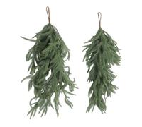 RIZGHWOY 2 Pezzi Ghirlande Natalizie Artificiali, Lacrime Swag Norfolk Pine in Plastica della Ghirlanda da 26,77 Pollici con Anello Sospeso per la Decorazione per la Casa di Natale