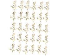 RIZGHWOY 30pcs Love Script Mini Brief Bieli in Legno Fai -da -te nel Colore di Legno Originale per il Design della Scena Romantica, Decorazione Collettiva del Culo, 5,5 X 3 Cm, Decorazione della