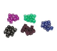 RIZGHWOY 50 Pcs Set da Dadi da 0,6 Pollici Cubi di Plastica con Macchie Chiare per i Giochi da Tavolo da Tavolo attività Matematica