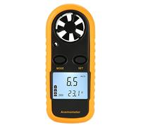 RIZGHWOY Anemometro Digitale LCD Termometro Misuratore di velocità del di Precisione per gli Appassionati di Meteorologia Comodo Formato Tascabile 3V