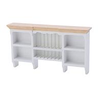 RIZGHWOY Armadietto Portaoggetti in Miniatura 1:12 Mini Scaffale Fatto a Mano per Casa delle Bambole Dipinto a Mano Montato a Parete per Interni Casa delle Bambole Mobili in Miniatura in Legno di