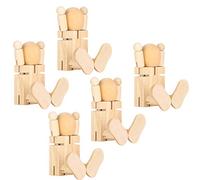 RIZGHWOY Bambole in Legno di Graffiti Fai -da -te obot Giocattoli Decorativi Natalizi, Giocattoli Educativi Mobili per