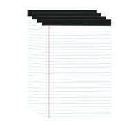 RIZGHWOY Blocchi Legali Colorati A4 a Righe Larghe, Doppio Margine Rosso Blocco Note Facile da Strappare (4 pezzi 21,4x29,6 cm 50 pagine)