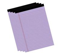 RIZGHWOY Blocchi Legali Colorati A4 a Righe Larghe, Doppio Margine Rosso Blocco Note Facile da Strappare (4 pezzi 21,4x29,6 cm 50 pagine)