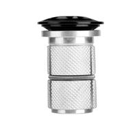 RIZGHWOY Cappellino in Bicicletta in Bicicletta, Gambo in Lega in Alluminio Gambo in Alluminio Esansore per per 1 Pollice da 1,25 Pollici Stierer Sostituisce la Chiave Esagono da Dado a (Black)