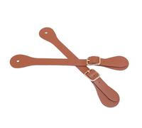 RIZGHWOY Cinghie per Sperone in Pelle Sintetica Cinghie Porta Sperone per Lunghezza Regolabile 22 Cm con Strass per Cowboy Cowgirl Equitazione Equestre (Brown)