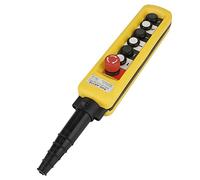 RIZGHWOY Controller di Sollevamento del Paranco Interruttore a Pulsante Facile da Usare con Arresto di Emergenza per Operatori di Gru Robusta Plastica ABS 46,5 * 7,5 Cm