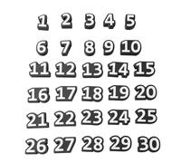 RIZGHWOY Coperture Numerate per Matite, 30 Pezzi da 1 a 30 Riutilizzabili | Cifre Ad Alto Contrasto per Materiali Educativi, Scorrono Senza Crepe, Ideali per Insegnanti e Personale degli asili.