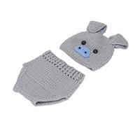 RIZGHWOY Costumi Fotografici per Animali Dolci, Ideali per Bambini, Accessori per Decorazioni per Camera, Materiale di Cotone, 0-3 Mesi (GRAY)