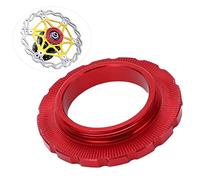 RIZGHWOY di Bloccaggio Centerlock per Disco, Rotore, Albero, Bici, Mountain Bike, con Adattatore per Disco a 6 Bulloni, ASSE da 9/12/15/20 Mm, Lega di Alluminio Lavorata a CNC, (Rosso)