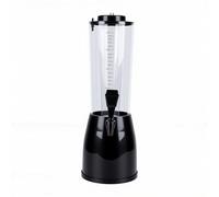 RIZGHWOY Dispenser per Bevande da 2,5 Litri, Torre per Birra in Plastica con Luce LED e Tubo del Ghiaccio Rimovibile, per Feste in Casa e Uso Commerciale (BLACK)