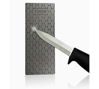 RIZGHWOY Efficiente Piastra per Affilare il Diamante per Affilare la Cucina da Campeggio, 1 Mm di Spessore, Portatile, 1 Pezzo (Forma a nido d'ape 1000 maglie 150 * 63 * 1mm)