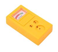 RIZGHWOY Indicatore della Batteria a Pulsante Dell'orologio a 3 Scanalature Leggero e Facile da Usare per Misurare la capacità della Batteria Ovunque Giallo Colorato 10 X 5,5 X 3 Cm