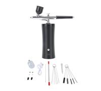 RIZGHWOY Kit di Aerografo Elettrico 30 Psi a Corridore a Corrografo USB Set di Ricarica per il Tatuaggio per le Nail Art Coloring con Batteria Al Litio (BLACK)