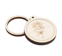 RIZGHWOY Kit Portachiavi da Ricamo Mini Mestiere di Telaio in Legno con Filo da 7 M e Moto di Metallo per la Decorazione del Telefono in Borsa