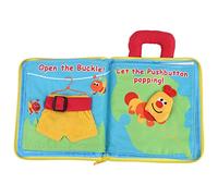 RIZGHWOY Libro di Tessuto Morbido per Lo Sviluppo Dell'intelligenza per L'apprendimento Precoce del Bambino, Stereodesign -Zip - Immagine del Bambino (Tessuto/7,09 Pollici/9.45in)