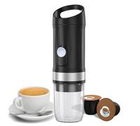 RIZGHWOY Mini Macchina per il caffè 3-IN-1 Brewer 20Bar Pressione della Pompa Ricaricabile 9600mAh Macchina per caffè Automatica per L'escursionismo Pesca Verde (BLACK)