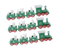 RIZGHWOY Mini Train Christmas Decorazioni Premium Squisite Set per le Decorazioni di Feste del Branco 3 Verdi/Rosso/Bianco (GREEN)