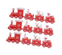 RIZGHWOY Mini Train Christmas Decorazioni Premium Squisite Set per le Decorazioni di Feste del Branco 3 Verdi/Rosso/Bianco (rosso)