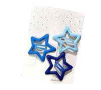 RIZGHWOY Mollette per Capelli a Stella Cava Accessori per Capelli Versatili per Donne e Ragazze - Set di 3 (BLUE)