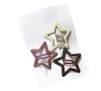 RIZGHWOY Mollette per Capelli a Stella Cava Accessori per Capelli Versatili per Donne e Ragazze - Set di 3 (BROWN)