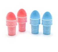 RIZGHWOY Paletta per Cono Gelato, 4 Pezzi Riutilizzabile per Alimenti, Supporto per Dessert a Forma di Cono, Accessorio per Esposizione di Dessert per Feste, Domestica (Blu Roseato)