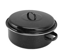 RIZGHWOY Partita Fritta n. Di Smalto per il Forno Al Forno Alla Griglia Cobk + Stampi per la Cottura per Patate Dolci Arrostite, Castagne (Copertura in ferro 28CM)