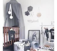 RIZGHWOY Pendente a Sfera per la Rete a Sospensione Fatta a Mano, Accessori per Culla per Bambini, Possono Essere Combinati con la Rete, per il Letto o la Tenda per i Bambini (WHITE)