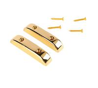 RIZGHWOY Poggia Dito per Basso da 2 Pezzi, Design Antiscivolo per Suonare Facilmente su Materiale Plastico per Basso Jazz (GM03 Oro)