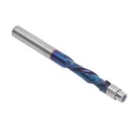 RIZGHWOY Punta per Rifinitura con Taglio Verso il Basso con Cuscinetto, Materiale in Carburo Durevole, Efficiente per la Lavorazione Professionale del Legno, Gambo da 1/4 di Pollice per Vari Legni e