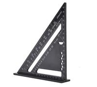RIZGHWOY Righello Triangolare da 7 Pollici con Goniometro per Costruttori e Artigiani, Bordi Lisci e Scala Chiara