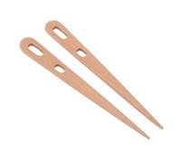 RIZGHWOY Set di Aghi per Ganci a Tessitura in Legno Artigianato con Punte Arrotondate, 2 Grandi Occhi a Maglia per Sessioni di Cucitura Lunghe, per Vari Progetti Artigianali (Colore di legno)