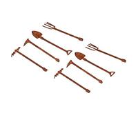 RIZGHWOY Set di Attrezzi Agricoli per Box/Cover delle Bambole in Scala 1:12, Stile retrò in Ferro Arrugginito, per Effetti di Scene di Vita nella Decorazione del Giardino delle Box/Cover delle