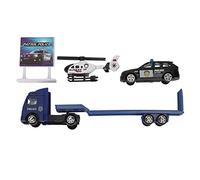 RIZGHWOY Set di Rimorchi da Costruzione di Simulazione da 4 Pezzi, Set di Veicoli per Veicoli di Ingegneria in Lega, Design Vivido e Materiale Sicuro, Ottima Idea per gli Amanti della Costruzione,