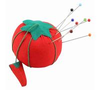 RIZGHWOY Simpatico Cuscino per Spille a Forma di Palla di Pomodoro Puntaspilli per Ago da Cucito 2 Pezzi Supporto in Tessuto per Riporre Spille e Aghi Accessorio per Cucire