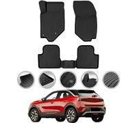 Rizline Tappetini in gomma 3D di alta qualità, compatibili con Opel Mokka B 2021-2026, accessori per auto a benzina e diesel, 1° e 2° fila, tappetini auto, TPE, per tutte le stagioni, inodore,