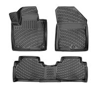 RizLiner Tappetini per auto compatibili con KIA Sorento 2016-2020 3D misurati al laser per 1a e 2a fila, per tutte le condizioni atmosferiche, inodore, antiscivolo, in TPE (anteriore e posteriore,