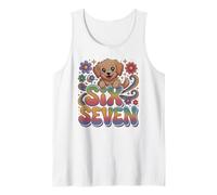 Rizz Em 67 Cane Golden Retriever Humor Six Seven Brain Rot 6 Canotta