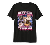 Rizz Em with The Tism Funny Autistic Cat - Meme Bootleg Maglietta Premium