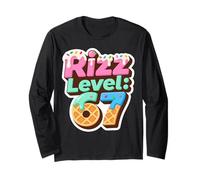 Rizz Level 67 Meme Shirt Ice Cream Drip Meme Six Seven 6 7 Maglia a Manica