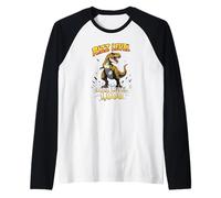 Rizz Livello 1000 T-Rex Dinosaur Meme Design Funny Gamer Maglia con Maniche Raglan