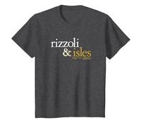 Rizzoli & Isles Logo Maglietta, Bambini, Grigio Scuro, 6 Anni