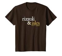 Rizzoli & Isles Logo Maglietta, Bambini, Marrone, 12 Anni