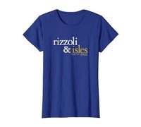 Rizzoli & Isles Logo Maglietta, Donna, Blu Reale, XS