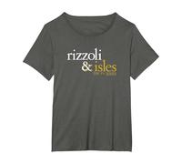 Rizzoli & Isles Logo Maglietta, Donna Plus-Size, Asfalto, 1X