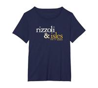 Rizzoli & Isles Logo Maglietta, Donna Plus-Size, Navy, 3X