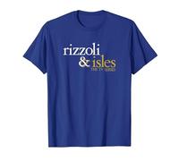 Rizzoli & Isles Logo Maglietta, Uomo, Blu Reale, XXL